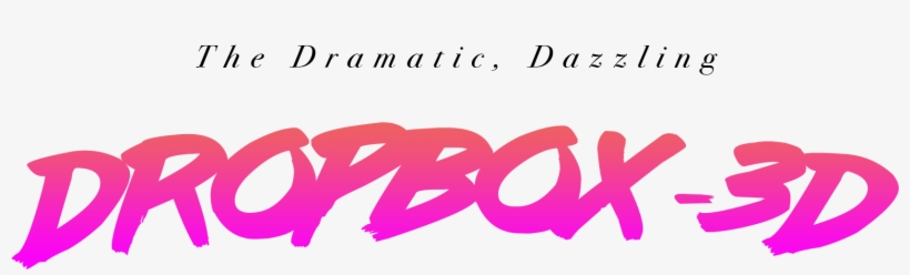 Dropbox 3d Banner - Calligraphy, transparent png