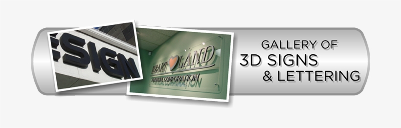 Gallery Banner 3d - Lettering, transparent png