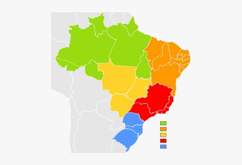 Mapa Do Brasil Vetorizado - Brazil Regions, transparent png