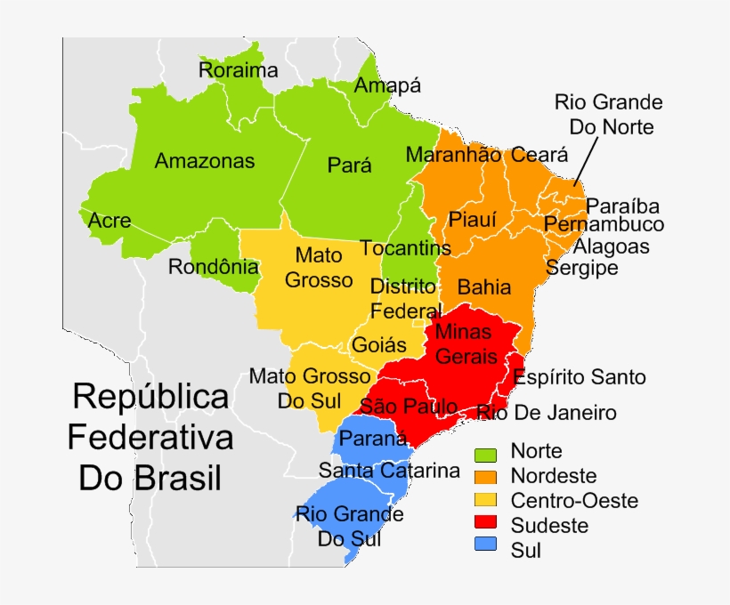 600 Pixels Easy Map Of Brazil 681x600 Png Download Pngkit