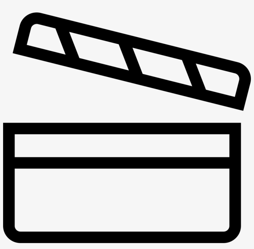 Clapperboard Filming Tool Outline To Number Scenes - Clapperboard, transparent png