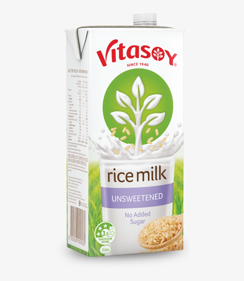 Rice Milk Unsweetened - Vitasoy Almond Milk, transparent png