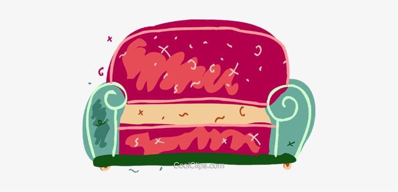 Comfy Couch Royalty Free Vector Clip Art Illustration - Comfy Couch Clip Art, transparent png