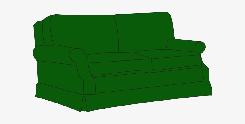 Green Couch Clipart, transparent png