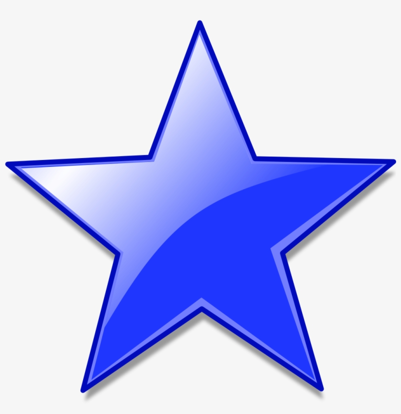 Crystal Clear Action Bookmark Blue - Star Blue Color Png, transparent png