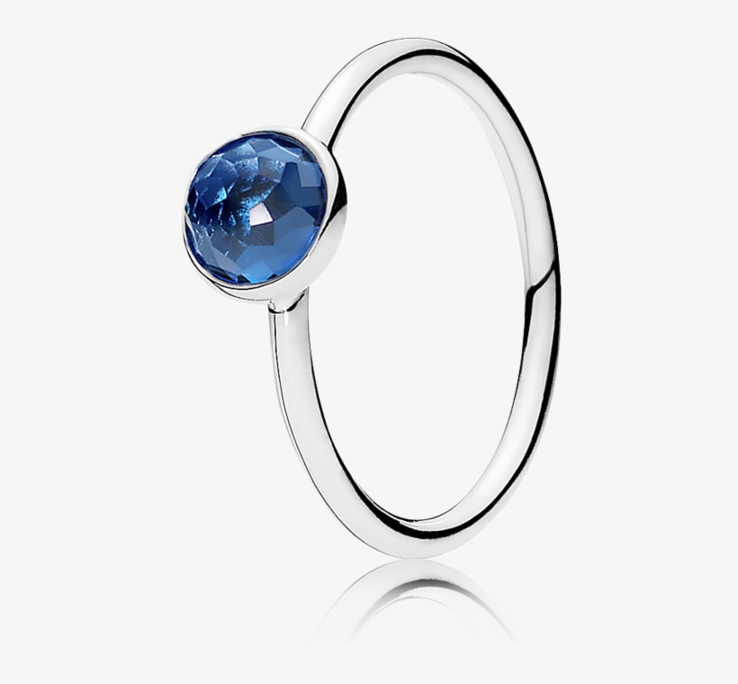 December Droplet, London Blue Crystal - Pandora June Droplet Ring, transparent png