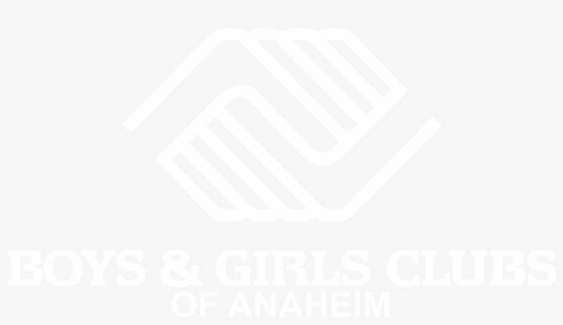 Horizontal White Boys & Girls Clubs Of Anaheim Logo - Boys And Girls Club Logo White, transparent png