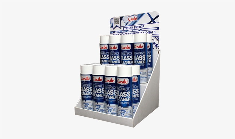Castle® Streak Proof™ Glass Cleaner Pop Display - Display, transparent png