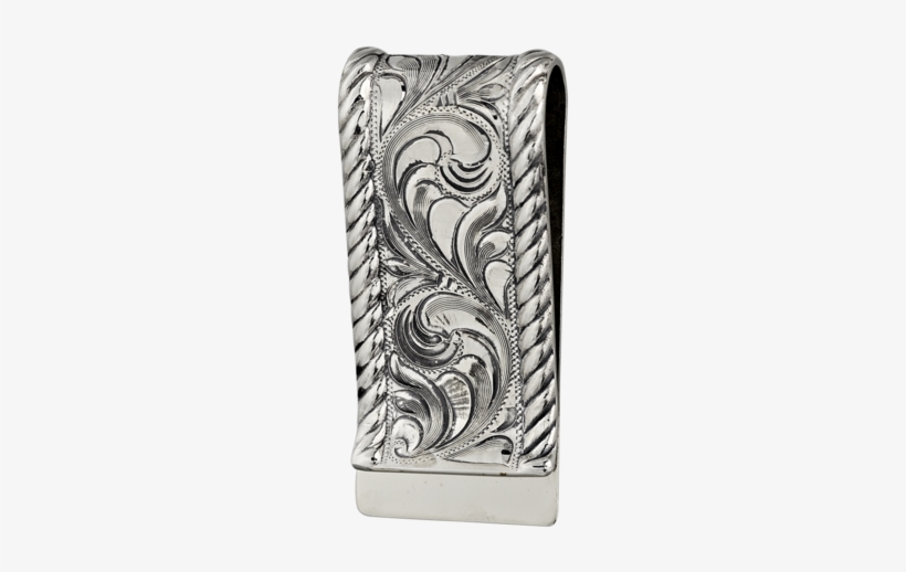 Men's Western - Vogt Western Mens Money Clip Embossed Engraved Sterling, transparent png