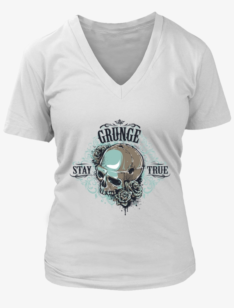 Grunge Skull Tops - All Women Are Created Equal But Queens, transparent png