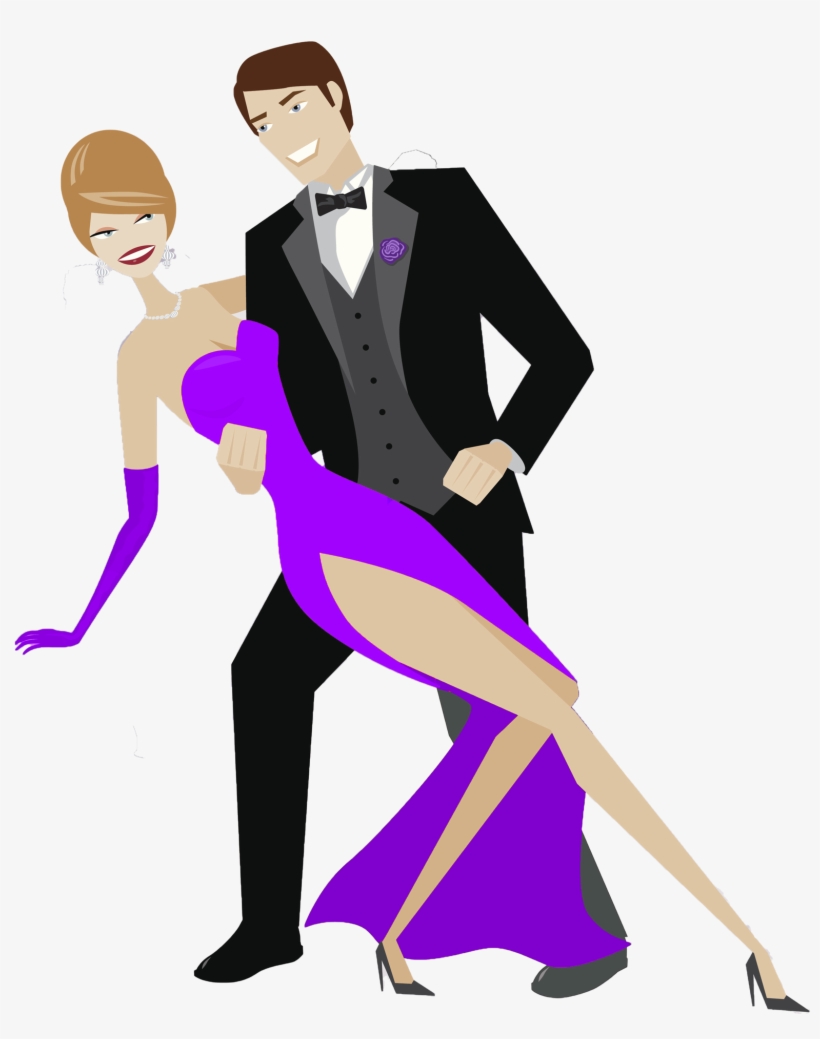 Cancer Ball Dancing Couple - Cartoon Couple Dancing Png, transparent png