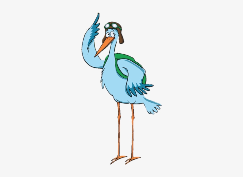 Blue Heron Bird - Stork Cartoon, transparent png
