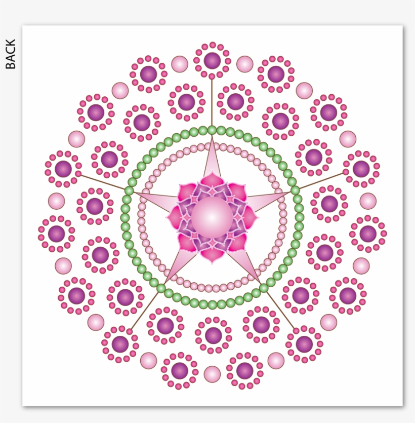 Mandala-1 Wedding Invitation - Polka Dot Monogram Frame, transparent png