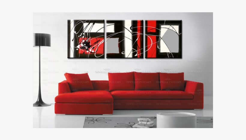 Cuadro Abstracto Rojo Blanco Y Negro Child Of The Streets - Pop Art Roy Lichtenstein, transparent png