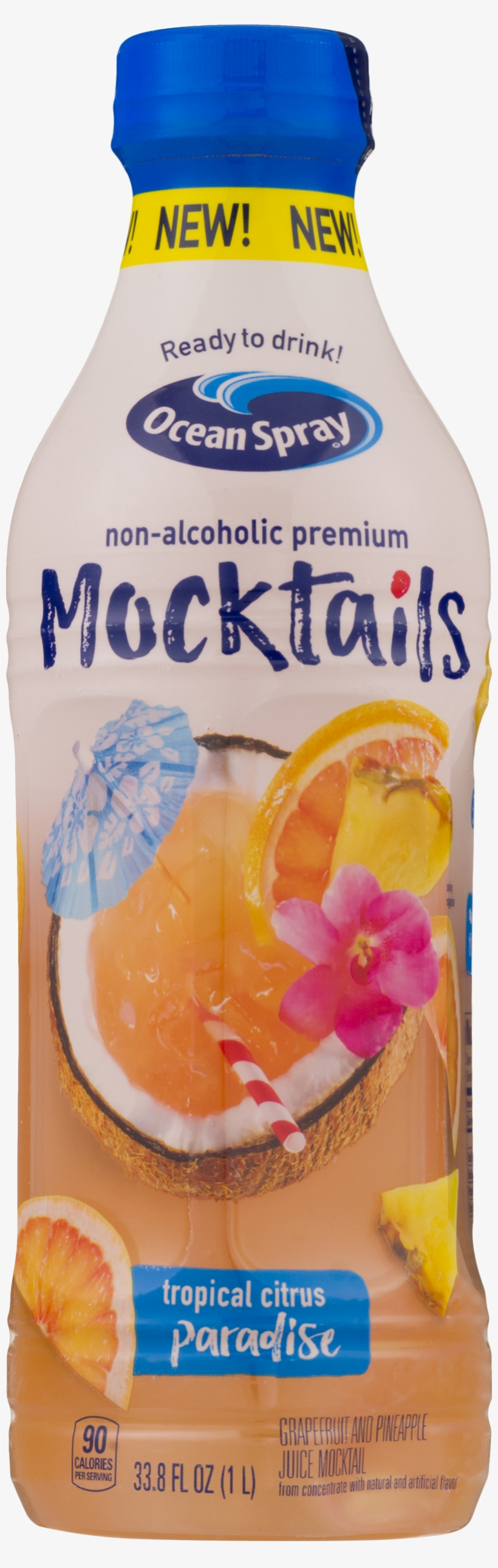 Ocean Spray Mocktails, Tropical Citrus Paradise, - Ocean Spray Mocktails, Tropical Citrus Paradise, 33.8, transparent png