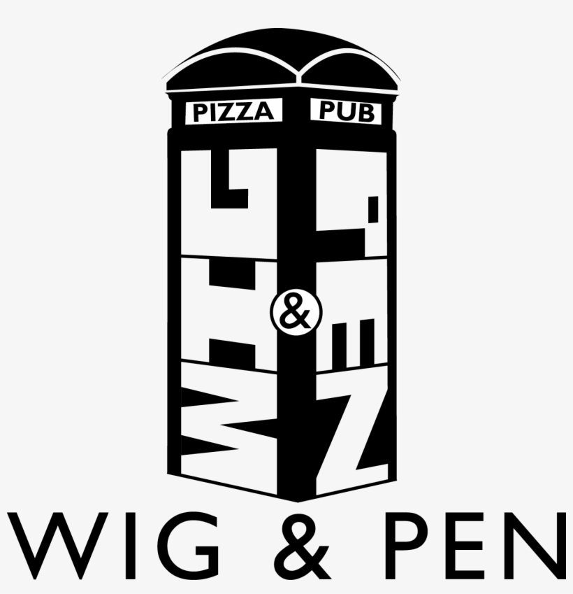 Wig & Pen Logo - Illustration, transparent png