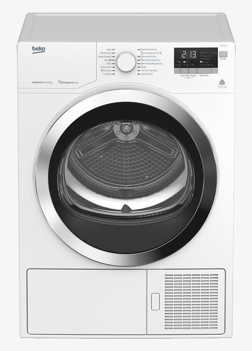 24" Ventless Heat Pump Dryer - Beko Hpd24412w, transparent png
