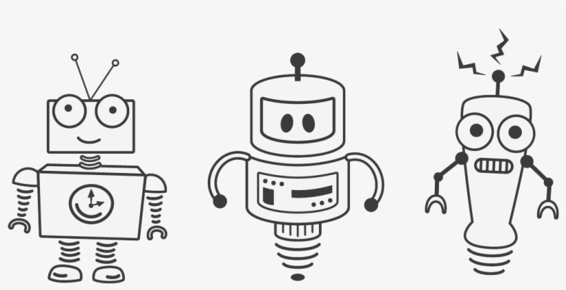 Before I Open Up Illustrator I Do Some Sketches On - Robots Sketches, transparent png