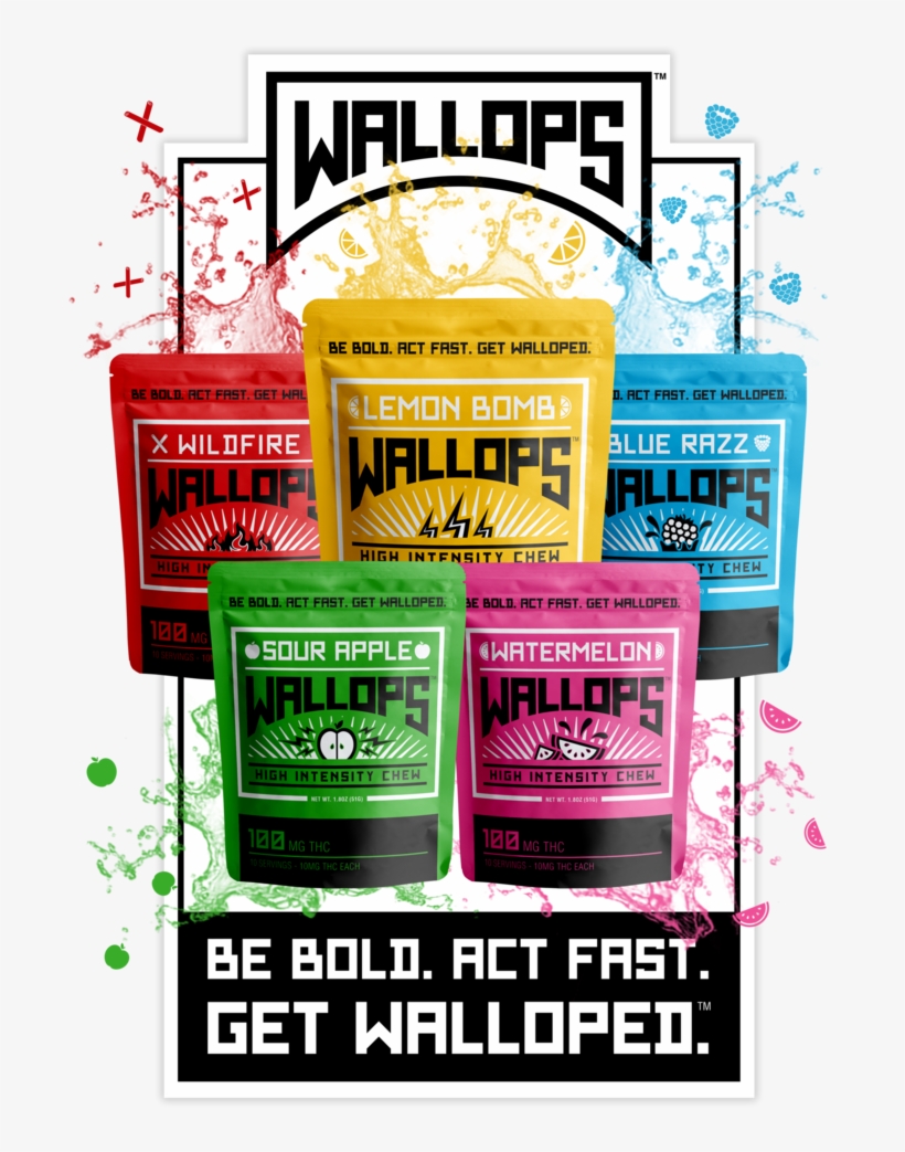 Wallops Cannabis Edibles Chews Marijuana - Logo, transparent png