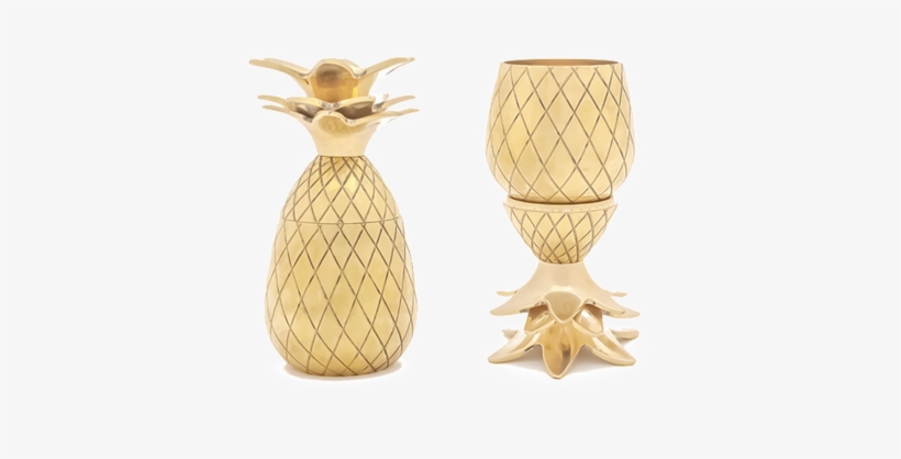 Gold Pineapple Shot Glasses - Pineapple Shot Glass - 2pk, transparent png