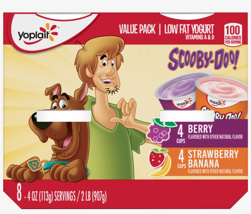 Yoplait Kid Yogurt, Scooby-doo Variety Pack Of Berry - Scooby Doo Yogurt, transparent png