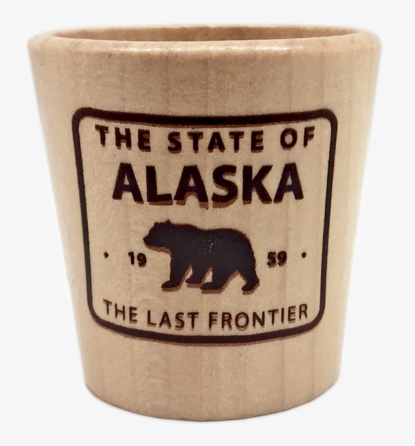 Bear Wooden Alaska Shot Glass - Alaska, transparent png