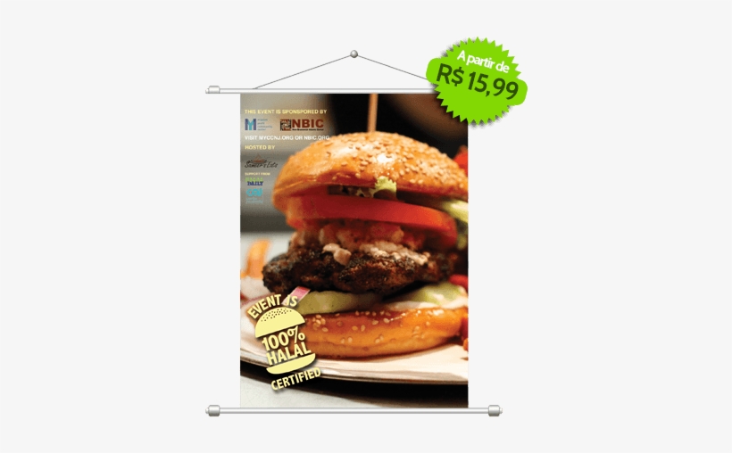 Imprimir Banners & Faixas Online - Burger Fries Pasta Pizza, transparent png