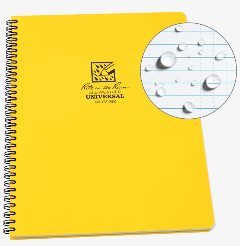 Rite In The Rain Weatherproof Side Spiral Notebook, - Rite In The Rain 371fx-m Mini Stapled All-weather Notebook, transparent png