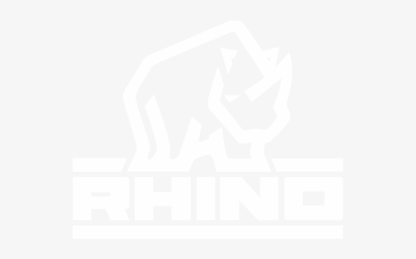 Rhino Stacked Logo White - Rhino Rugby, transparent png