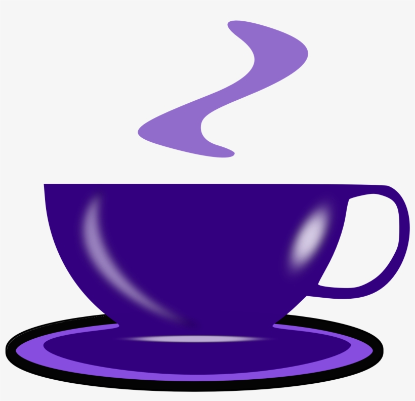 Blue Cup Of Coffee Drawing - Coffee, transparent png