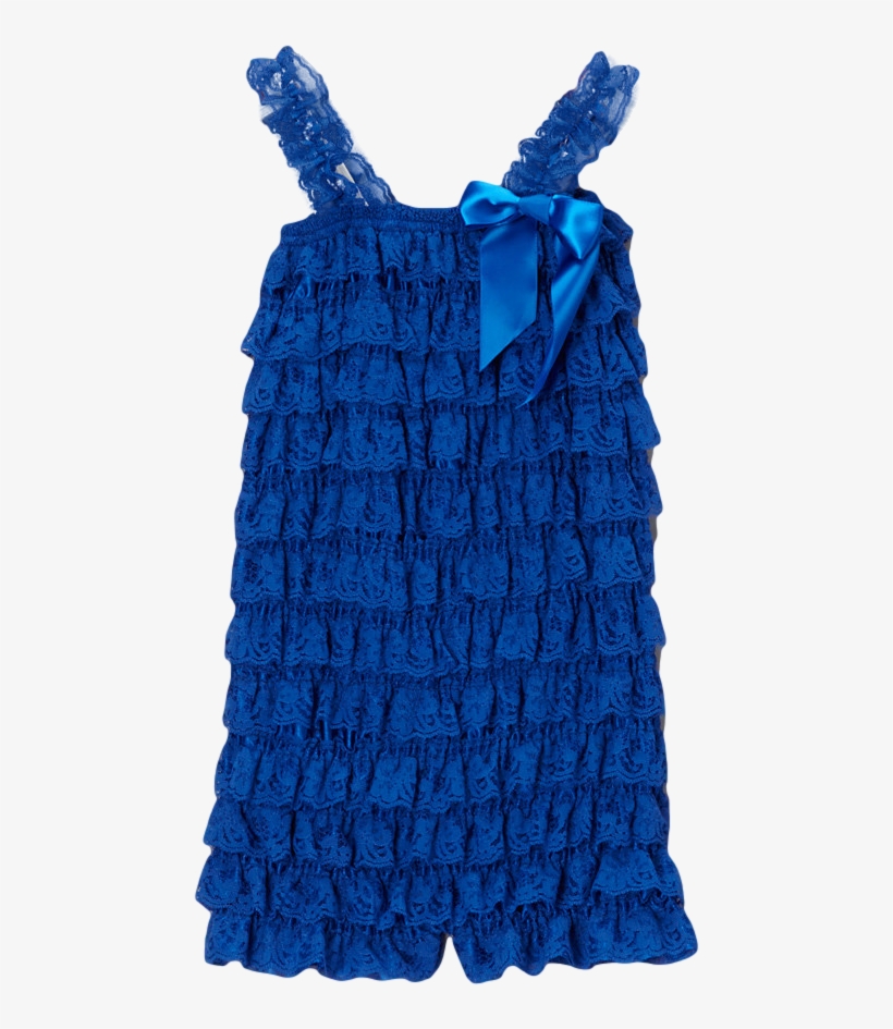Royal Blue Lace Ruffle Romper - Ruffle, transparent png