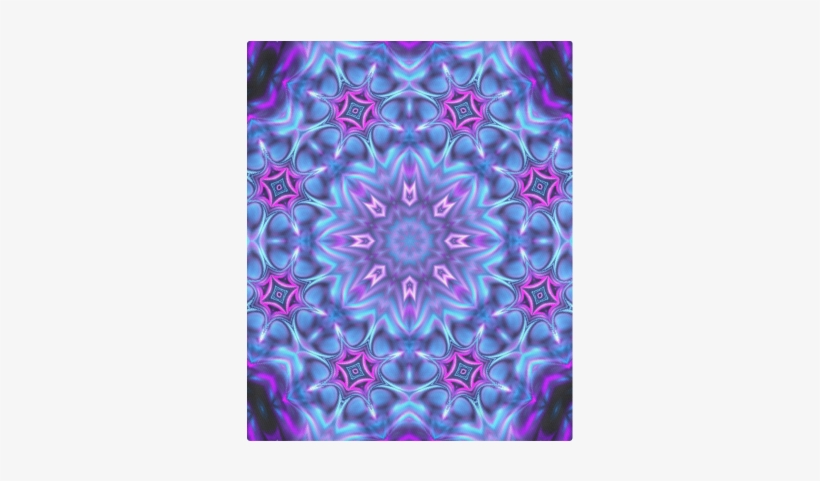 Blue Lace Mandala Duvet Cover 86"x70" - Blue, transparent png