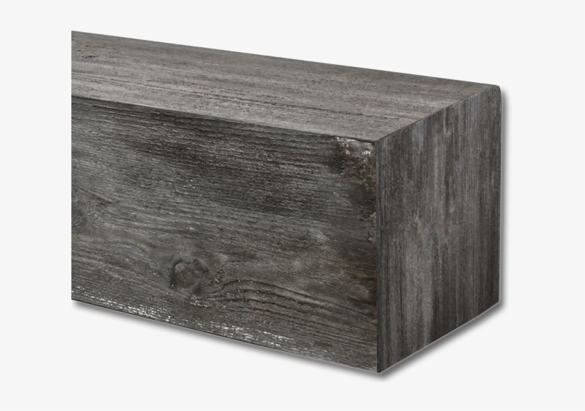 Rustic Wood Mantel, Wire Brushed Style - Stained Box Wood Beams, transparent png