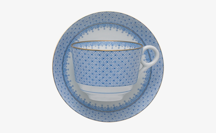 Mottahedeh Cornflower Blue Lace Cup And Saucer, transparent png