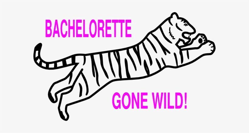 Bachelorette Clip Art - Tiger Drawing Image In Easy, transparent png