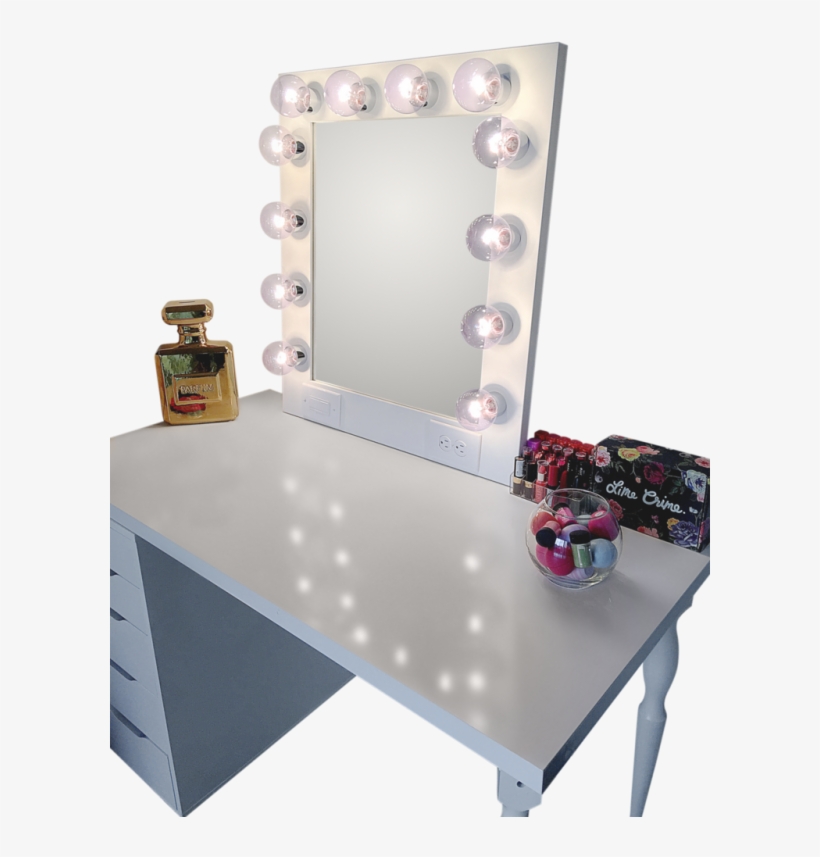 Hollywood Vanity Mirror Silver - Silver, transparent png