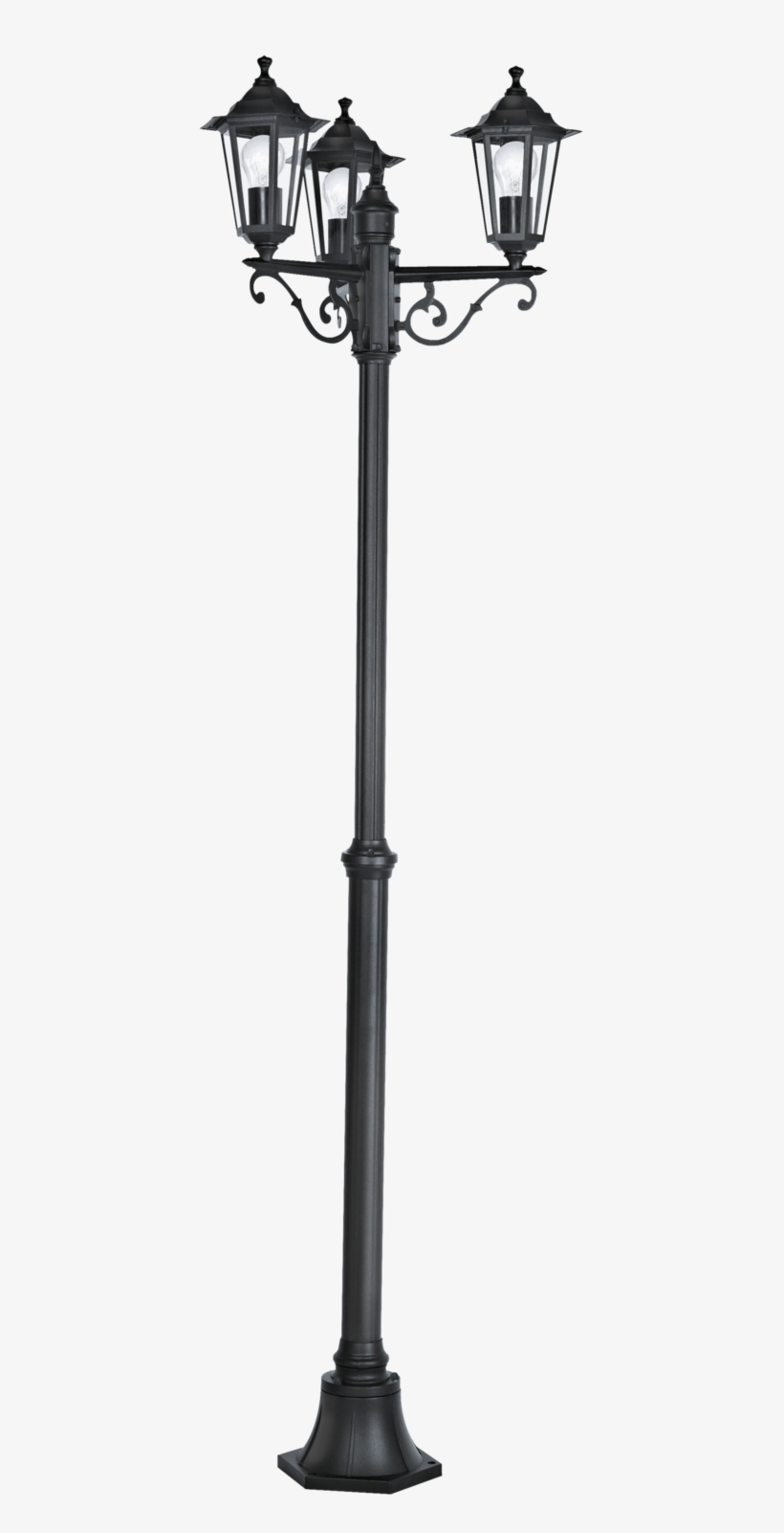 Laterna4 Outdoor 3 Light Lampost Black - Eglo 22145, transparent png