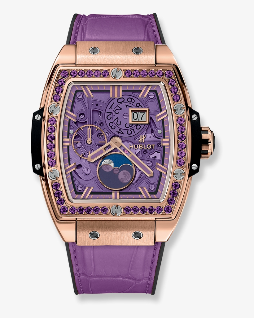 Spirit Of Big Bang Moonphase King Gold Purple - Hublot Spirit Of Big Bang Blue, transparent png