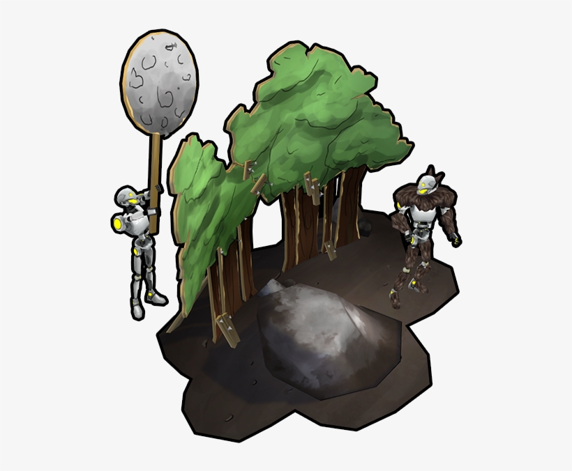 Full Moon Forest - Cartoon, transparent png