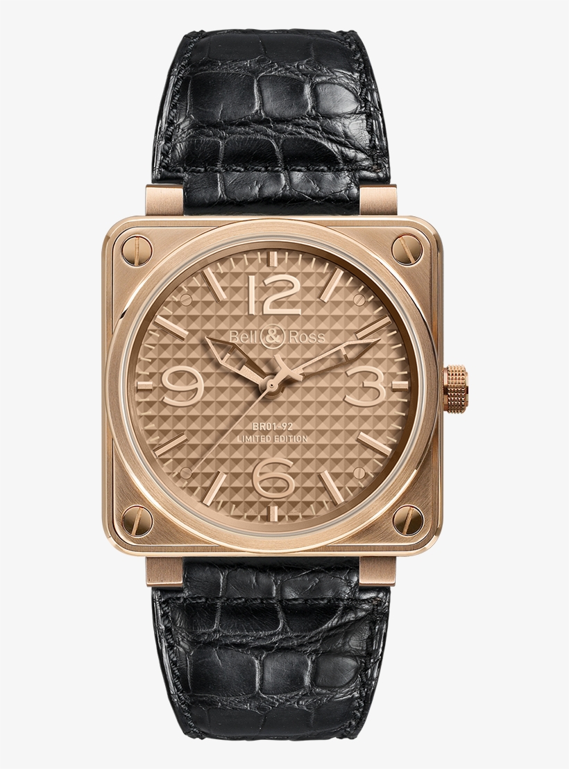 Bell & Ross Br 01-92 Automatic Gold Ingot, transparent png