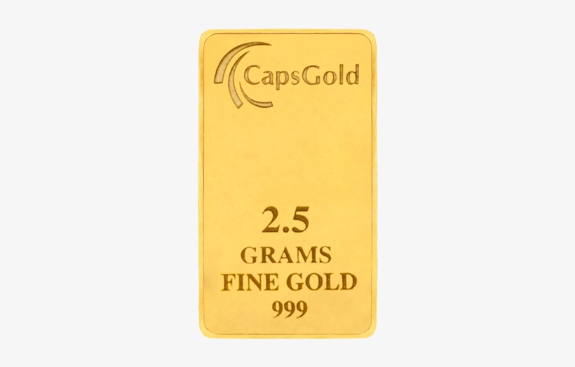 Gold Ingot - 2.5 Gms 999 Purity Gold Bar, transparent png