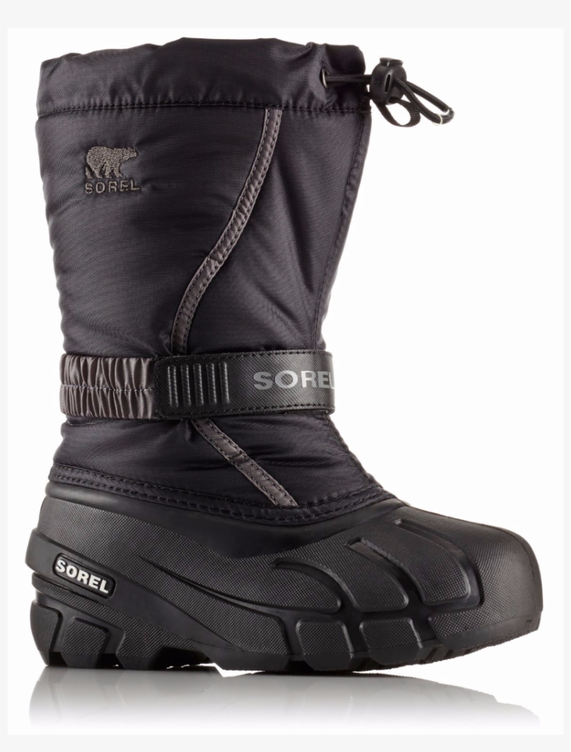 Picture Of Youth Flurry™ Boot - Sorel - Youth Flurry Boot - Black, City Grey - 7, transparent png