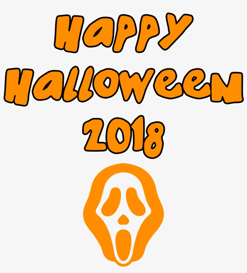 Happy Halloween 2018 Scary Mask - Scary Transparent Background Happy Halloween Png, transparent png