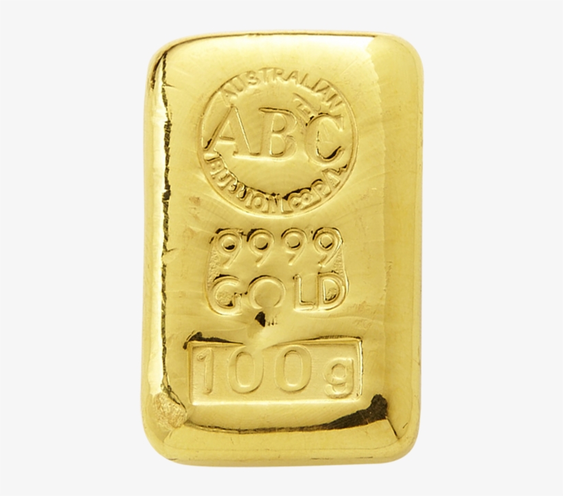 The Abc Bullion 100 Gram Gold Cast Bar Is The Smallest - Bullion, transparent png