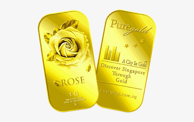 Gold Numismatic Puregold Rose Gold Bar - Gold Bar, transparent png