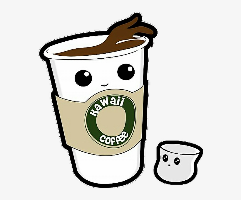 Coffee Cup Marshmallow Drink Kawaii Freetoedit - Kawaii Coffee Png, transparent png