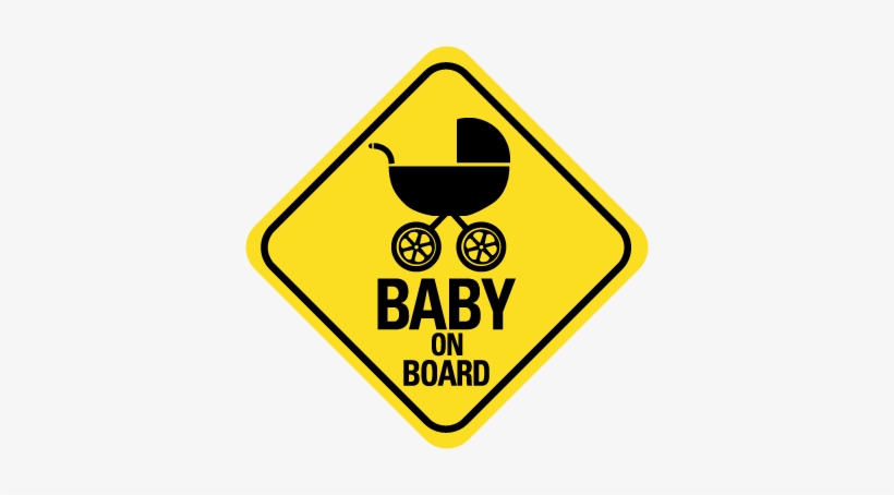 Baby On Board Car Decal - Man Crossing Sign, transparent png