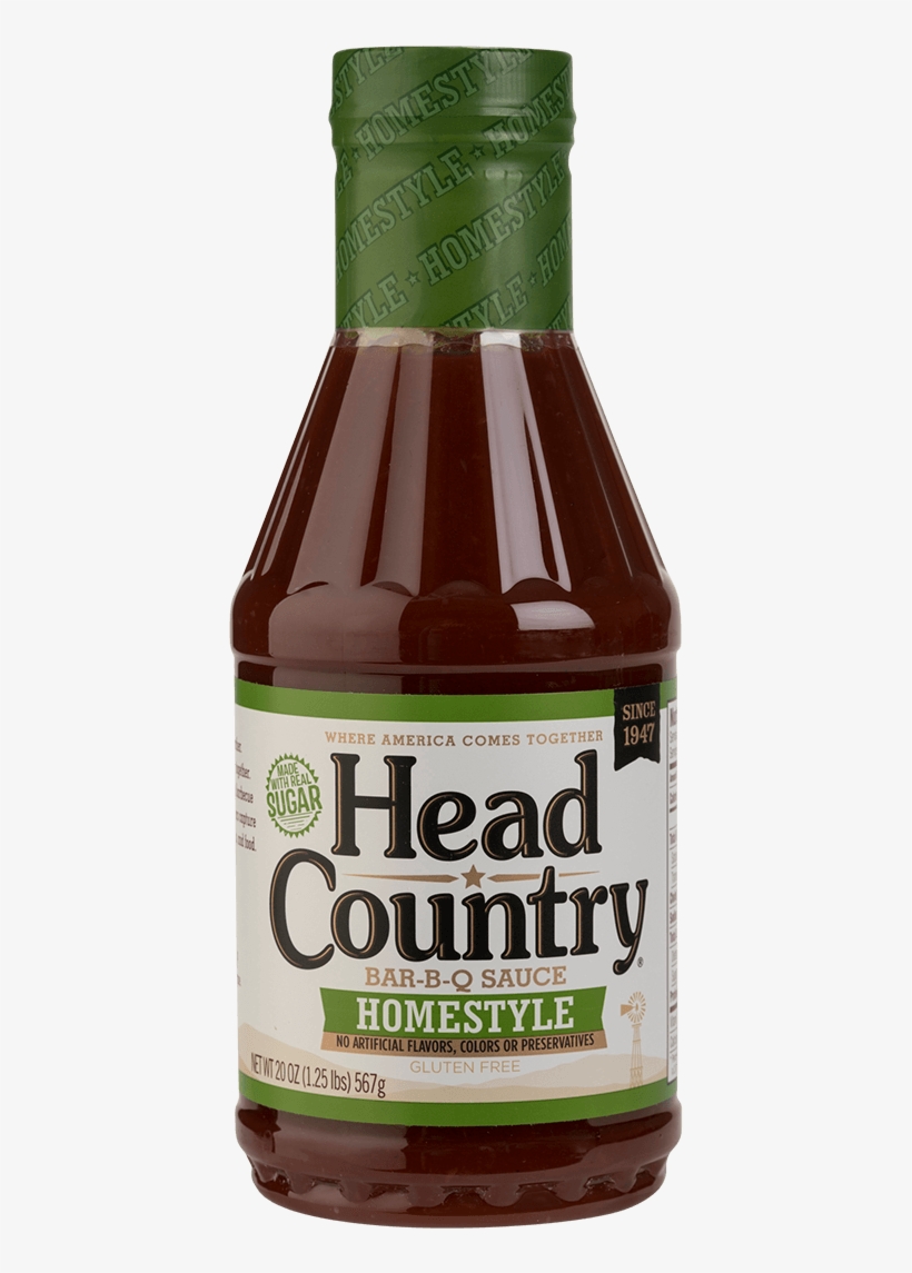 Homestyle Bbq Sauce With Green Label - Head Country Hickory Bbq Sauce, transparent png