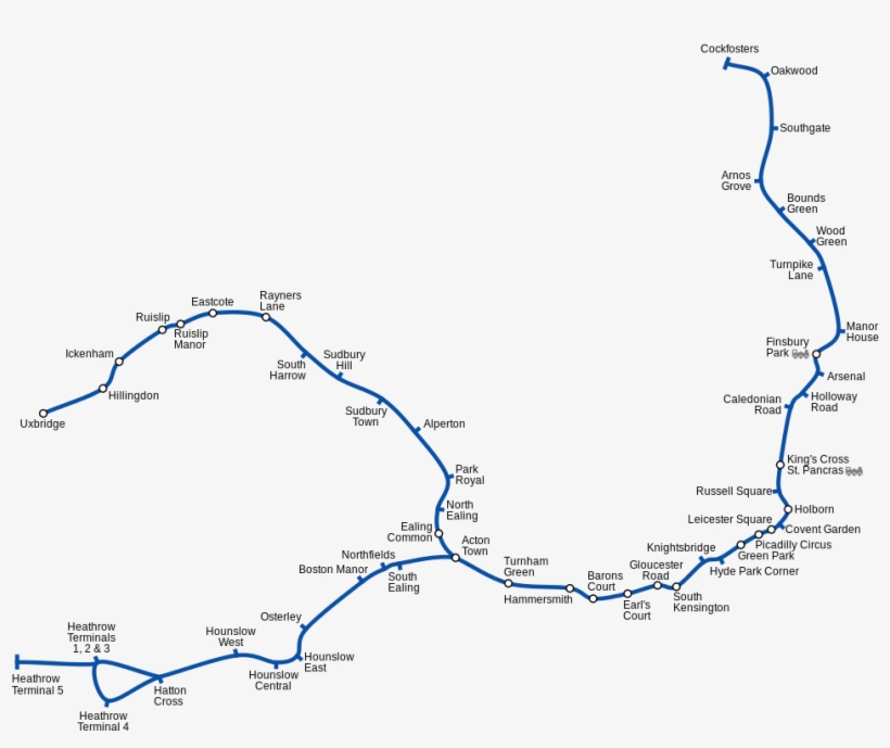 Metro Londres Piccadilly Line, transparent png