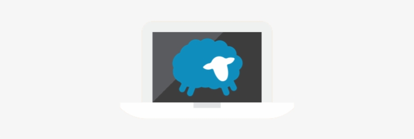 Uno The Sheep On A Laptop Format - Circle, transparent png